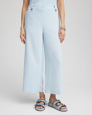 Crepe Wide-Leg Culotte Pants