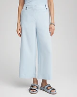 Crepe Wide-Leg Culotte Pants