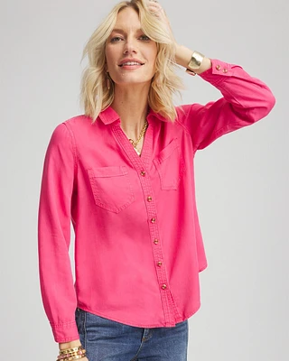 Tencel\u2122 Denim Button-front Shirt