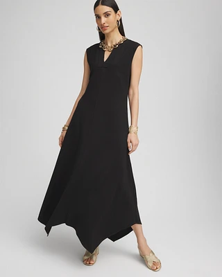 Trapunto Placket Midi Dress