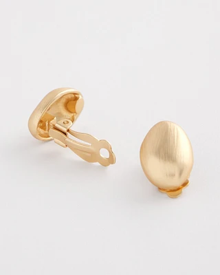 No Droop\u2122 Gold Stud Clip-On Earrings