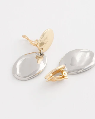 No Droop\u2122 Mixed-Metal Clip-On Earrings