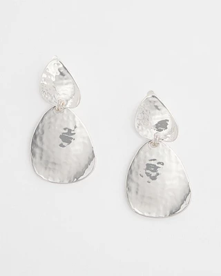 No Droop\u2122 Silver Tone Clip-On Drop Earrings