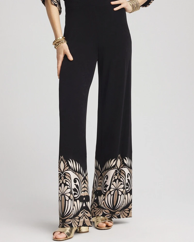 Travelers\u2122 Wide-Leg Border Print Pants