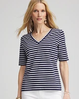 Striped V-Neck Perfect Tee