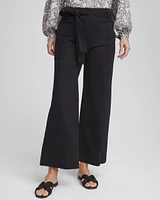 Belted Twill Utility Cropped Pants