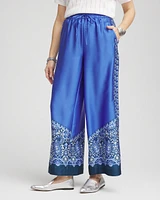 Petite Pull-on Paisley Drawstring Cropped Pants