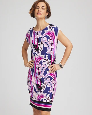 Travelers\u2122 Paisley Cap-Sleeved Dress