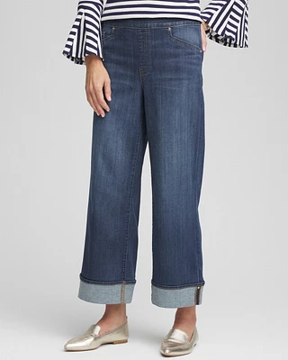 Pull-On Cuffed Jeans