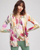 Floral Open-Front Cardigan