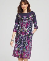 Petite Ruched Sleeve Jersey Midi Dress