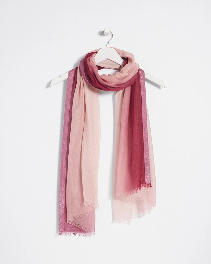 Ombre Metallic Oblong Scarf