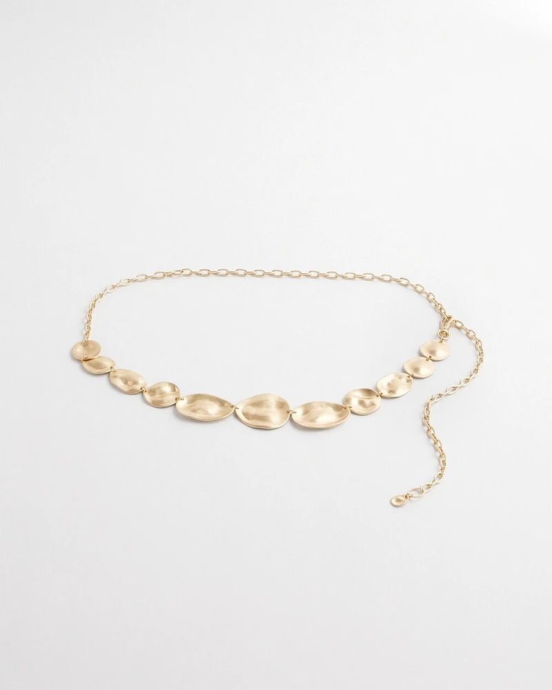 Chico's Gold-Tone Pebbles Chain Belt