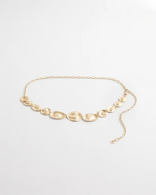 Chico's Gold-Tone Pebbles Chain Belt