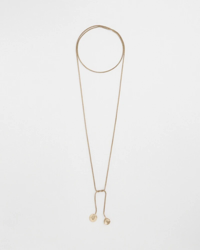 Gold Lariat Necklace