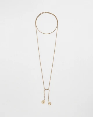 Gold Lariat Necklace