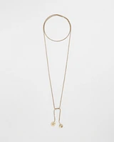 Gold Lariat Necklace