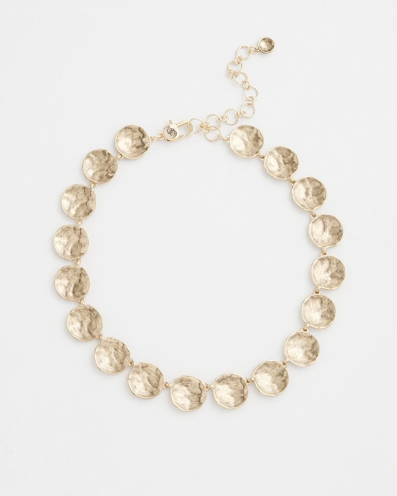 Round Disc Collar Necklace