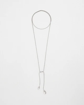 Silver Lariat Necklace