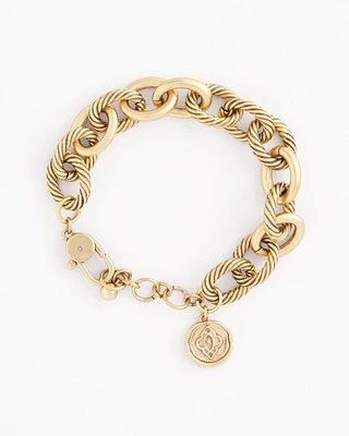 Gold-tone Textured Chain Bracelet