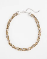 Mixed Metal Twist Necklace