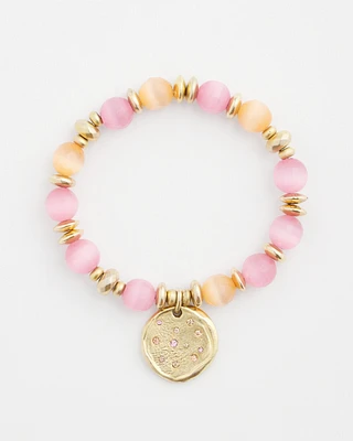 Pink Stone Stretch Bracelet