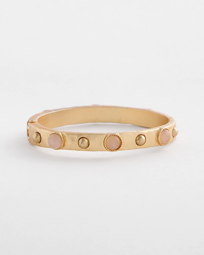 Pink Cuff Hinge Bracelet
