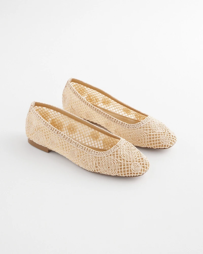 Cora Raffia Flats