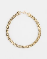 Gold-Tone Brass Collar Necklace