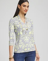 Touch of Cool\u2122 Paisley 3/4 Sleeve Tee