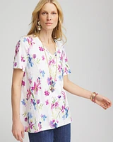 Wildflower Slub V-Neck Tee