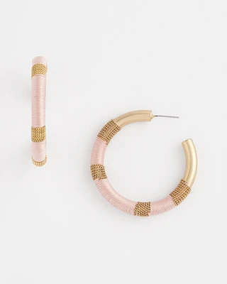 Pink Hoop Earrings