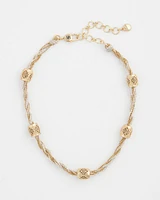 Single Strand Gold Beads Necklace