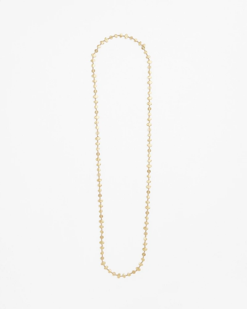 Gold Nugget Two Strand Necklace