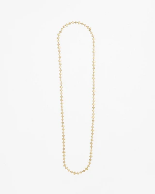 Gold Nugget Two Strand Necklace