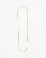 Gold Nugget Two Strand Necklace