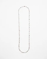 Single Silver-tone Nugget Necklace