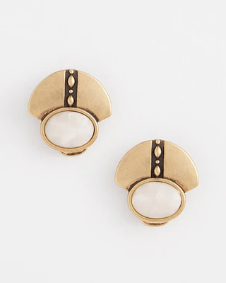 Gold Tone Clip On Earrings