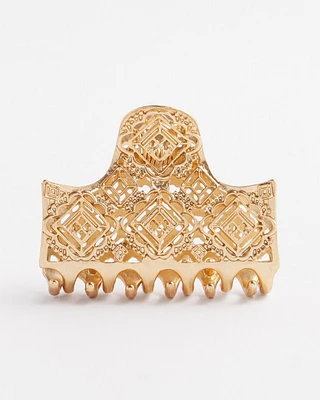 Vintage Gold-Tone Jaw Hair Clip