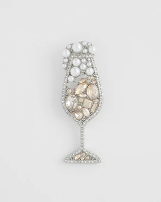 Champagne Glass Brooch