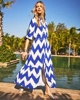 Chevron Striped Shirtdress