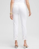 Brigitte Embroidered Slim Cropped Pants