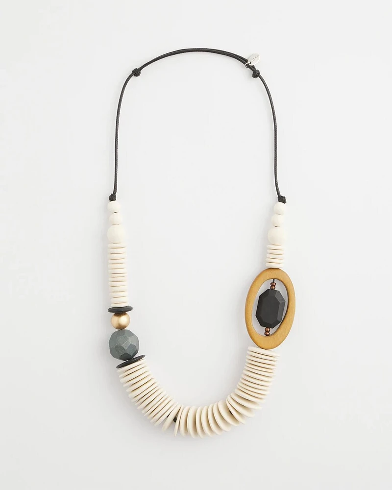 SYLCA® x Chico's Cream Mixed-Media Peyton Necklace