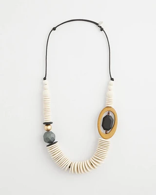 SYLCA® x Chico's Cream Mixed-Media Peyton Necklace