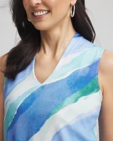 Ocean Pima Sleeveless V-Neck Tunic