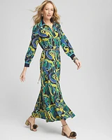 Petite Silky Twill Shirt Dress