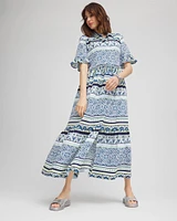 Flutter-Sleeved Maxi Dress