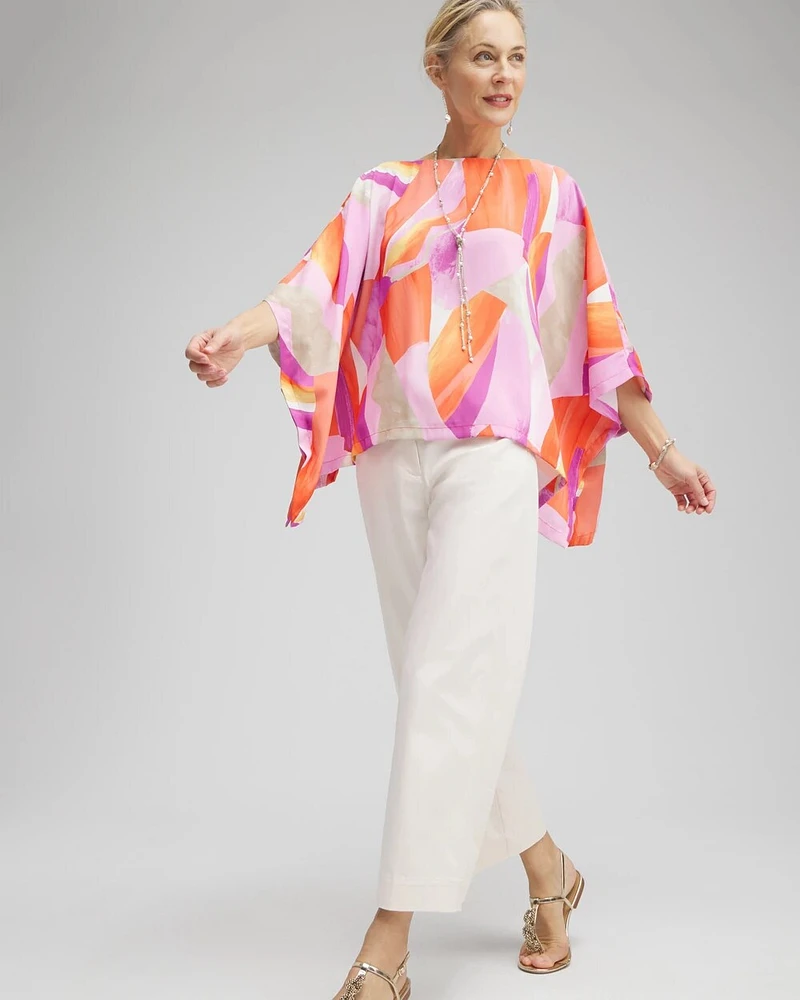 Abstract Print Poncho