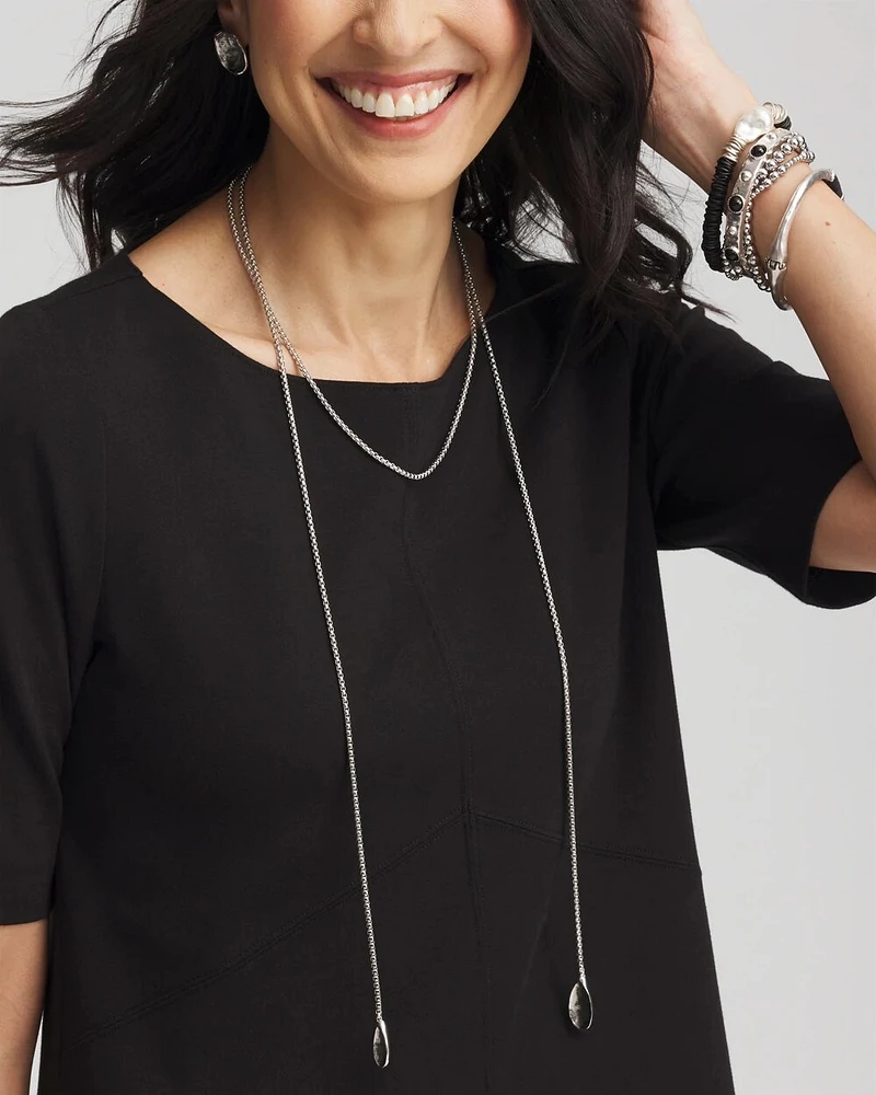 Silver Lariat Necklace