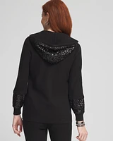 Zenergy® Luxe Sequined Sweater Blazer